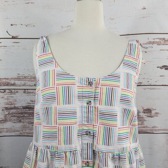 Rainbow Pride Sun Dress Linen Blend Size XS - Picture 5 of 8